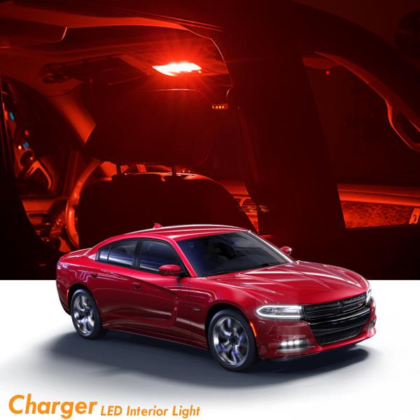 Details About For 2018 2019 Dodge Charger 6x Light Bulbs Red Interior Led Package Kit Dome Map