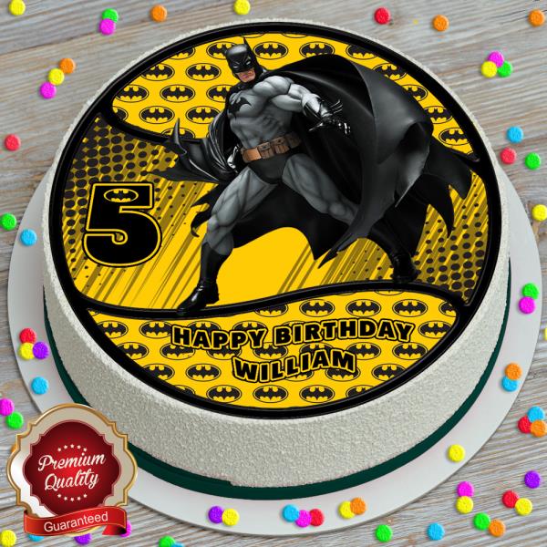 Personalised Batman Batman Cake Decorations. Edible Batman Batman Cake Topper 
