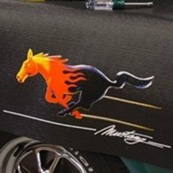 Ford Mustang Pony Logo Fender Gripper Black Protective Fender Cover FG2105 