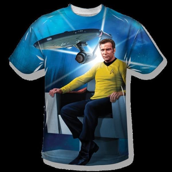 Star Trek All 5 TV Series Captains Images T-Shirt Size 2X NEW UNWORN 