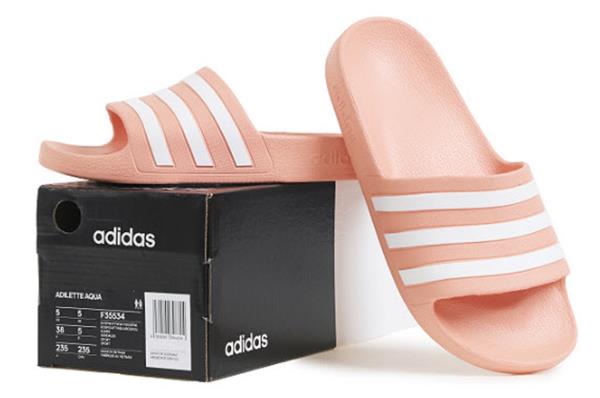 adidas pink slippers