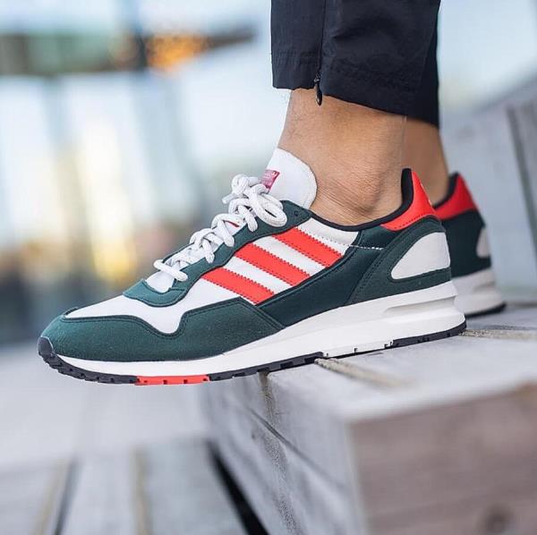 adidas green and red shoes