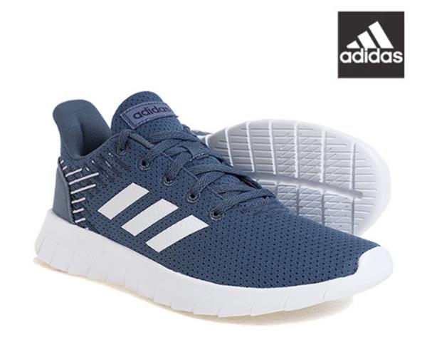 blue and white adidas sneakers
