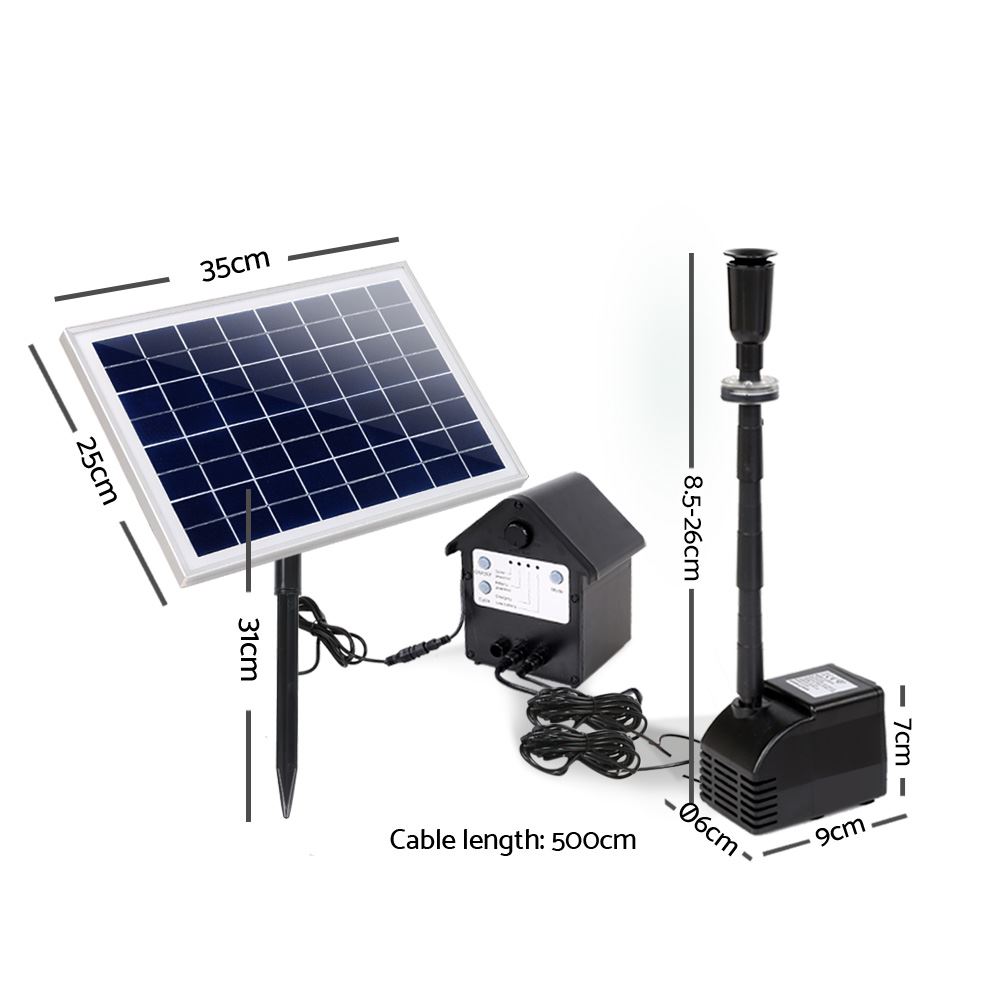 Solar Powered Water Pond Pump Fountain Efficient With Rechargeable Battery 60W eBay