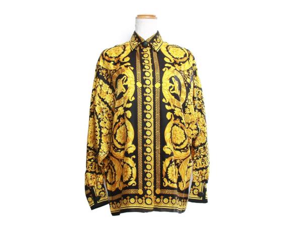 versace silk barocco men's shirt