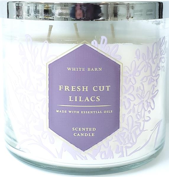 Bath & Body Works Fresh Cut Lilacs 3 Wick Candle 14.5 oz. White Barn | eBay