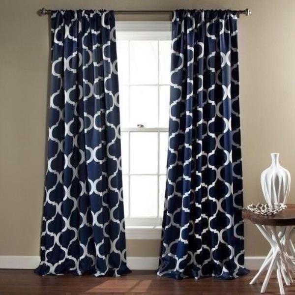 blue curtains for bedroom