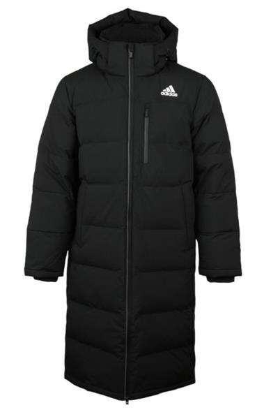 Adidas Men Long Bench Down Coat Padded Jacket Black White Warm Parka ...