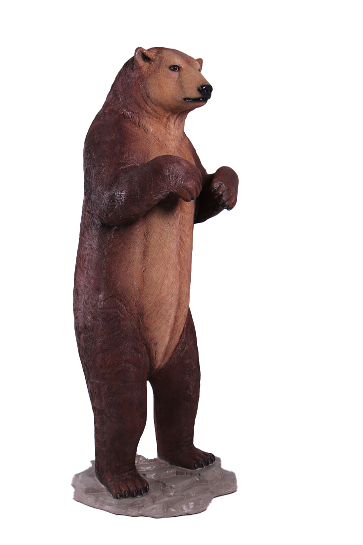 Bear Grizzly Standing Forest Prop Life Size Decor Resin Statue | eBay