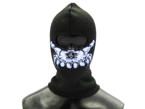 1:6 Black Skull Balaclava Mask for 12" GI Joe Dragon BBI DamToys SEAL PMC Ski