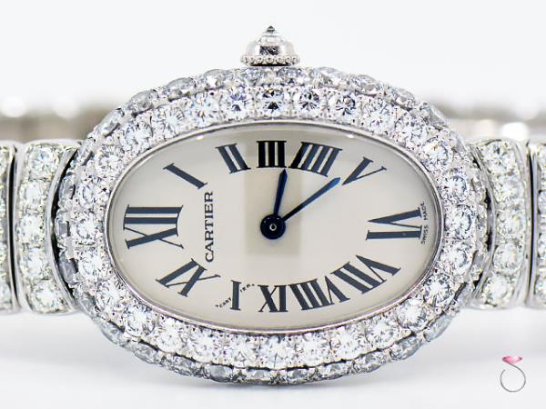 cartier diamond watch ebay