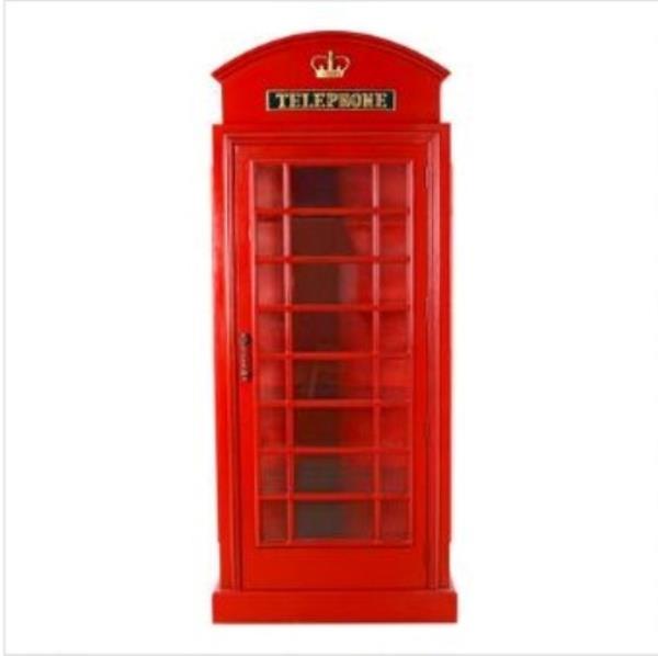 British Phone Booth Cabinet London Red Telephone Box 6ft Display