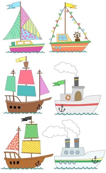 Sail Boat Ships Nautical Sailing Boats Nursery Wall Stickers
