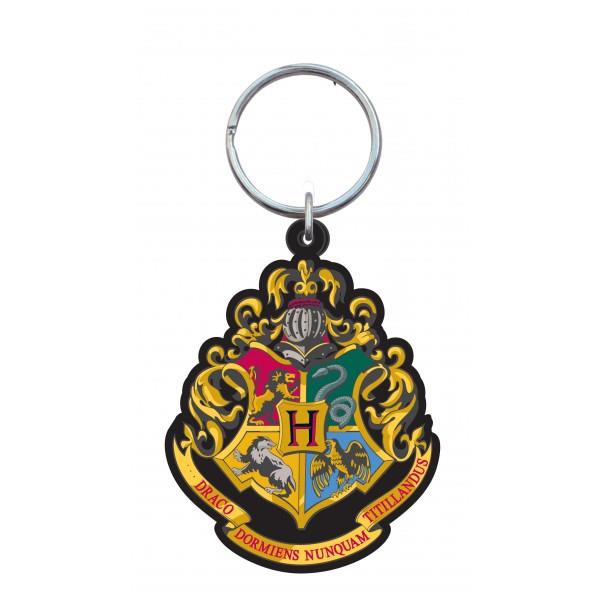 Hogwarts School Crest Soft Touch PVC Keyring/Keychain 48066 Harry Potter