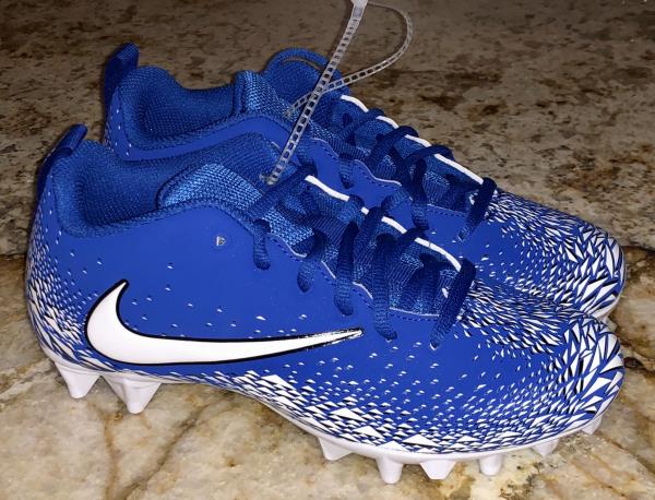 blue football cleats youth