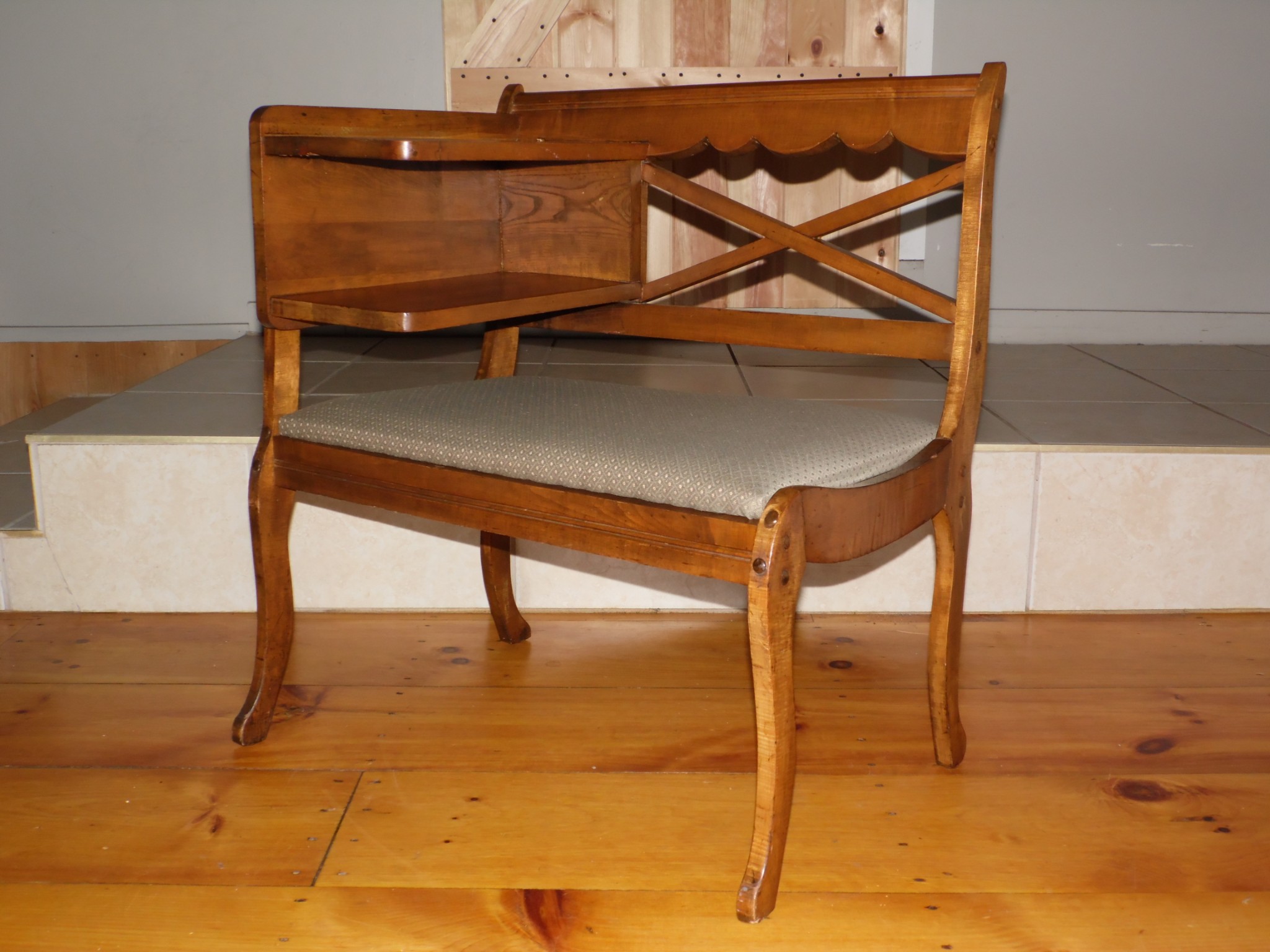 Vintage Gossip Bench Telephone Table Entry Bench Chair Ebay
