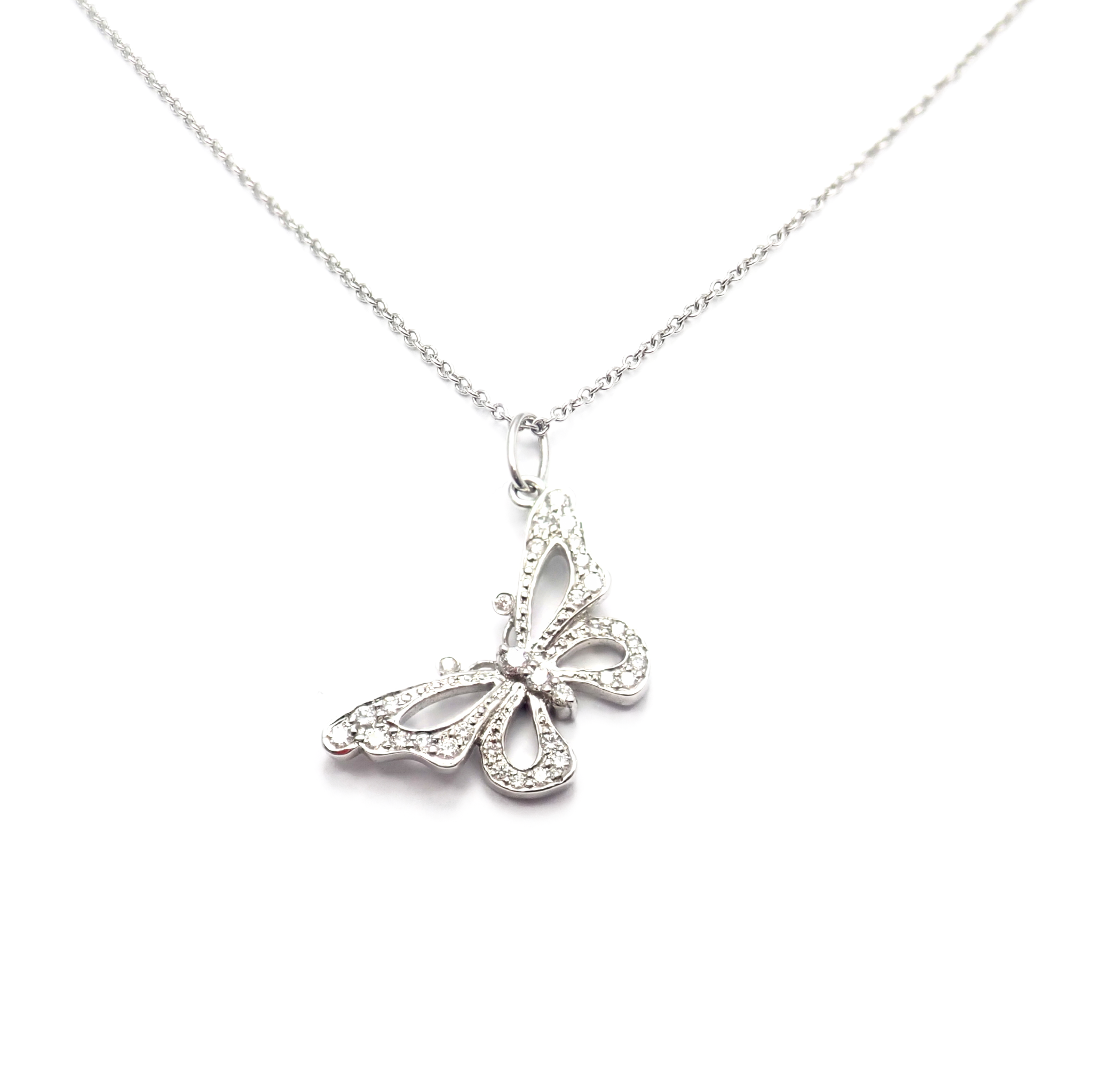 tiffany butterfly necklace silver