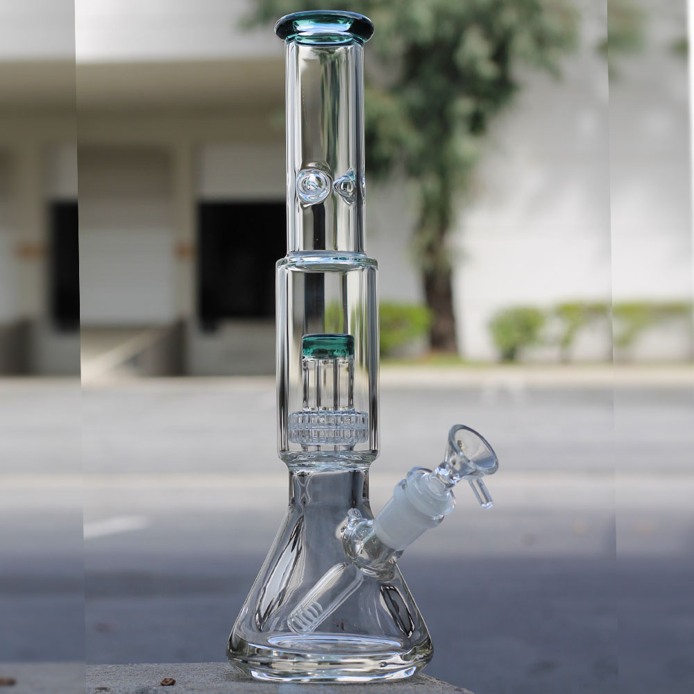 12" HONEY BEE Ice Catcher Tobacco Hookah Water Pipe Bong THICK Glass STEM BOWL 