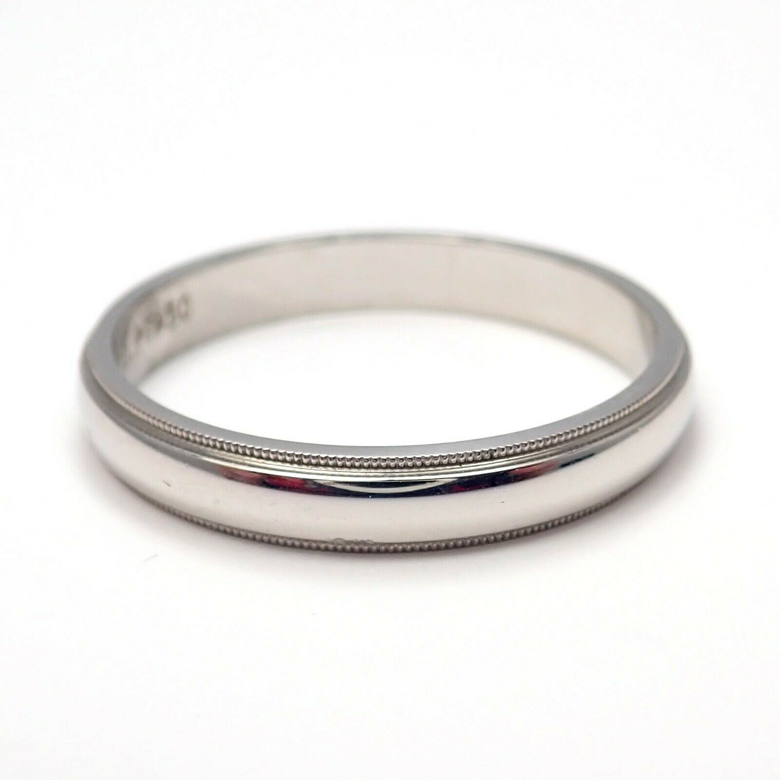 Tiffany & Co. Platinum 4mm Mens Wedding Band Ring Size 14