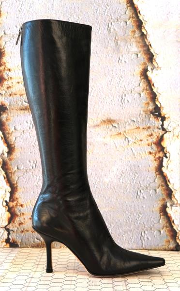 jimmy choo black leather boots