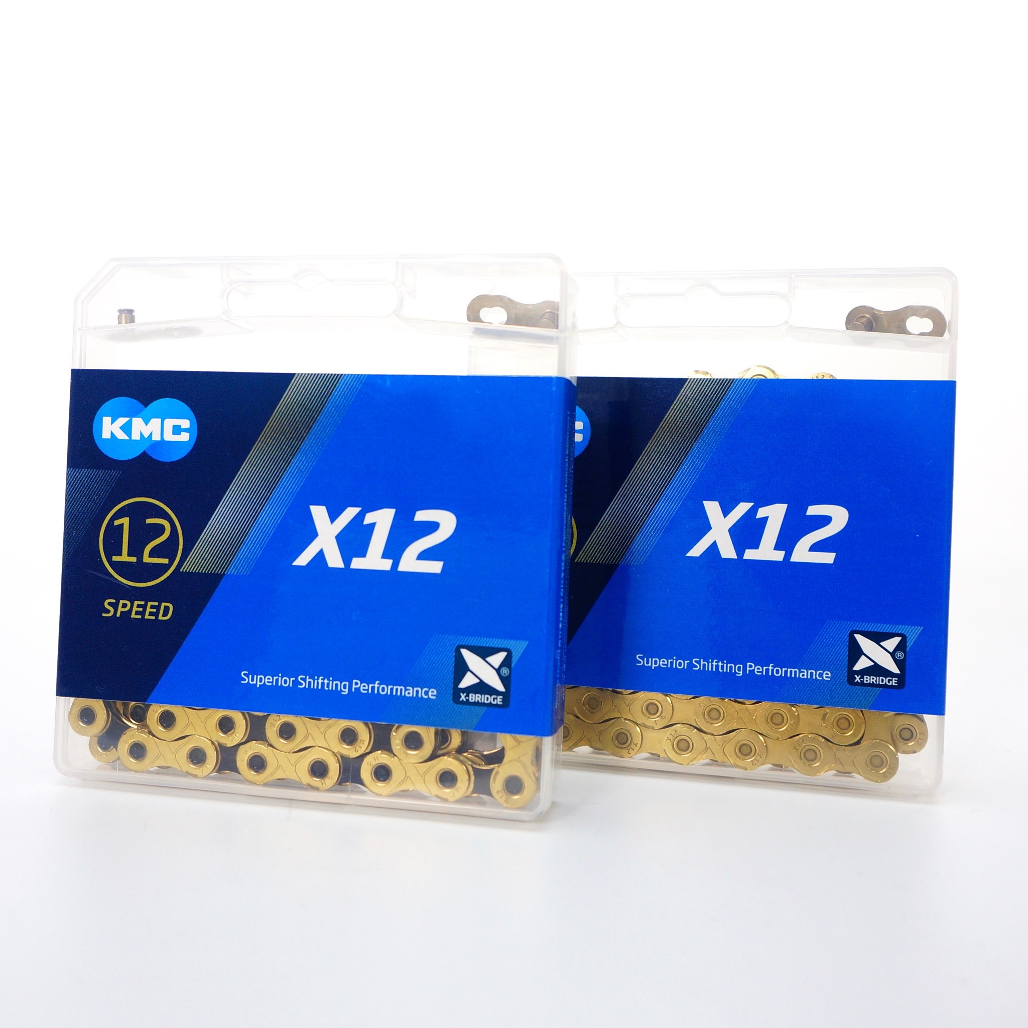 KMC X12 12 Speed Silver / Gold / Black & Gold Ti MTB Chain 126L fit ...