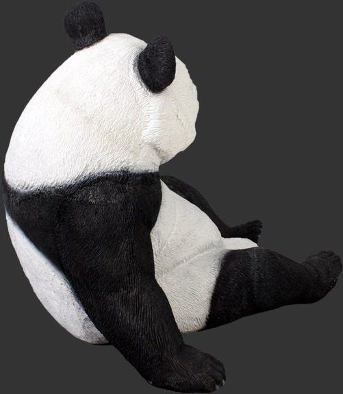 Panda Bear Slouching Life Size Resin Statue Wild Animal Theme Decor