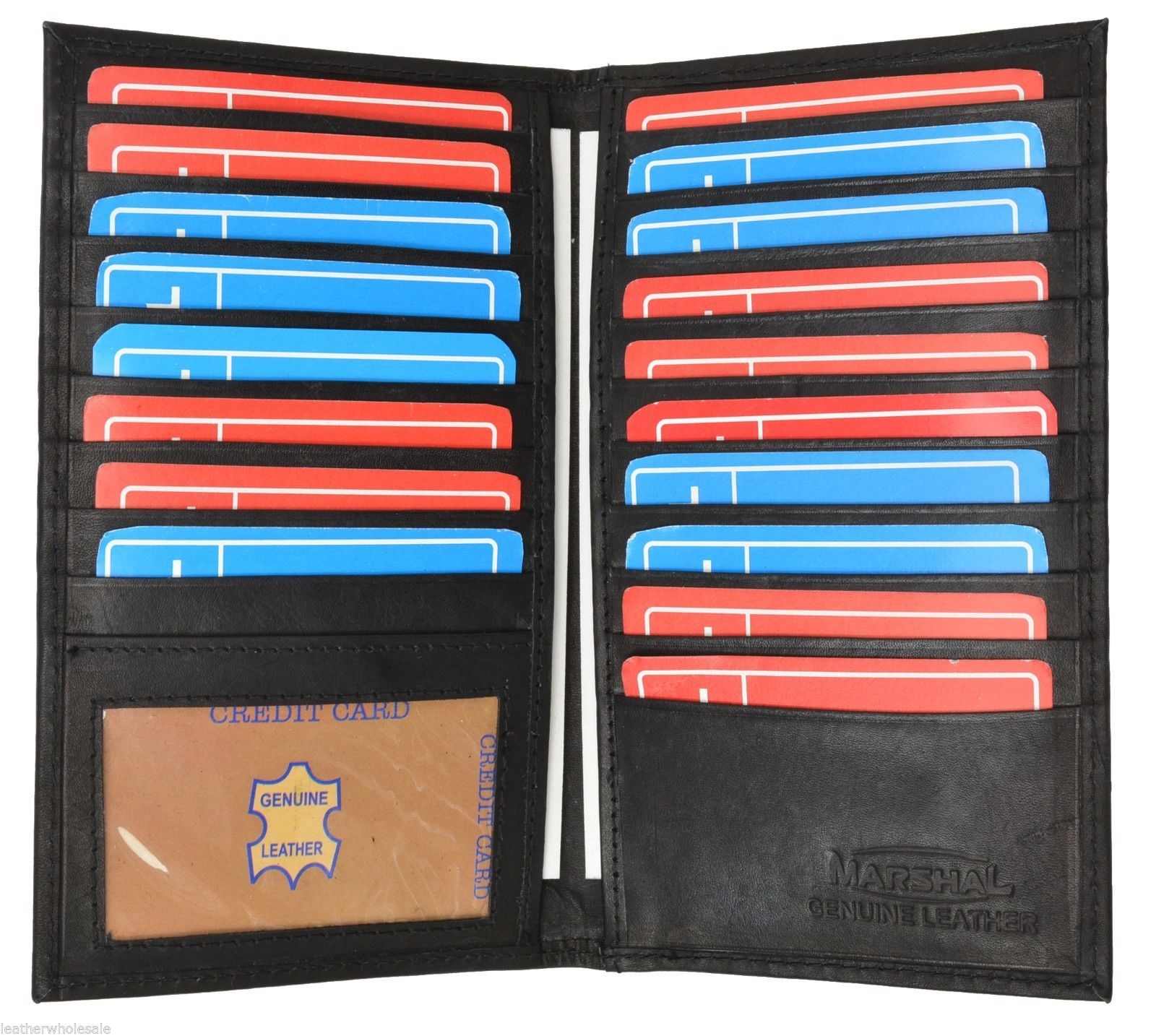 Cowhide Genuine Leather Business ID Case Credit Cards Holder Solid Women/&Men Pocket Wallet 26 Slots