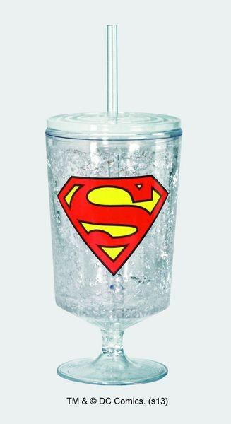 DC Comics Batman Bat Chest Logo Acrylic Gel Freezer Goblet NEW UNUSED