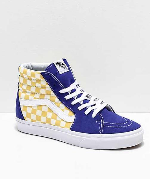blue and yellow vans shoes