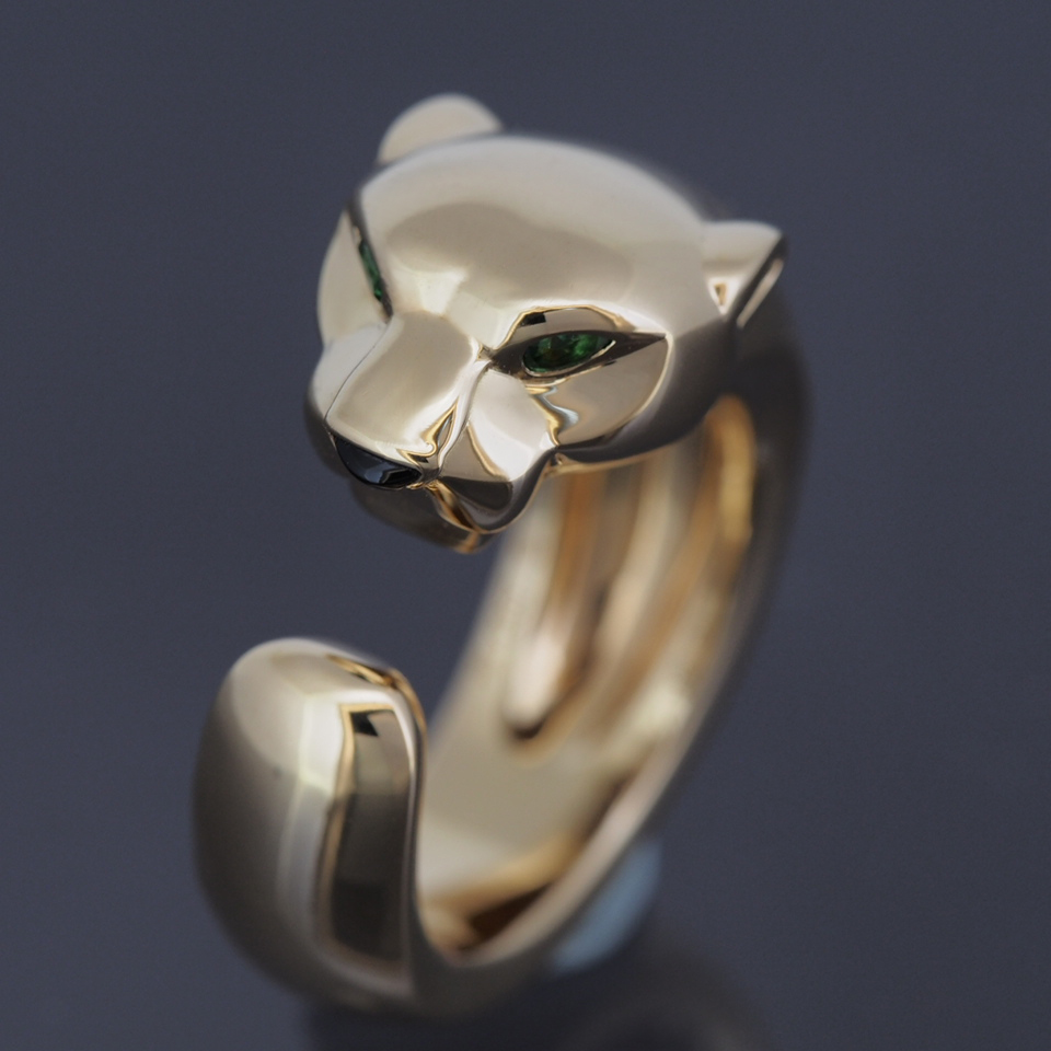 cartier yellow gold panther ring