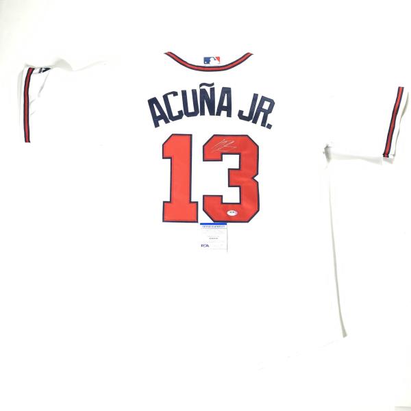 ronald acuna jr autographed jersey