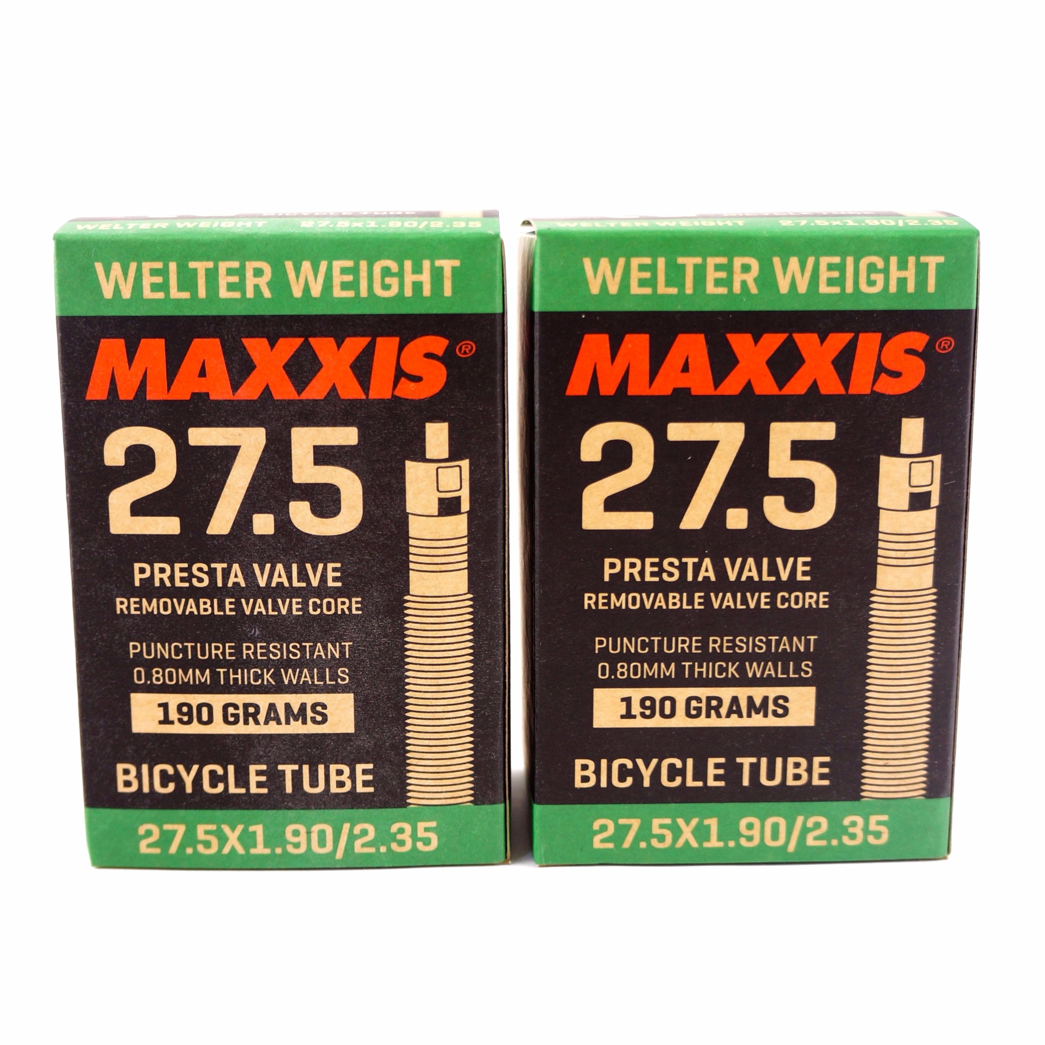 Maxxis Light Weight MTB Bike Inner Tube 27.5 x 2.2/2.5 FV Presta Valve-2pcs 