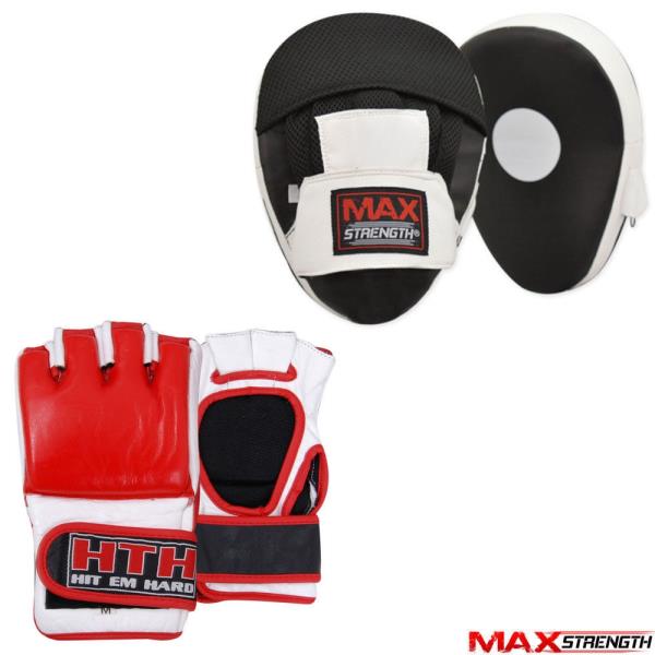 PASTIGLIE Focus Boxe Gancio Jab Guanti MMA Formazione Curvo Pad Thai Kick Punch Bag New