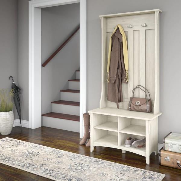White Entryway Bench With Coat Rack, Entryway Bench And Coat Rack Furniture