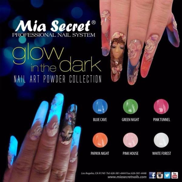 glow in the dark acrylic nail powder
