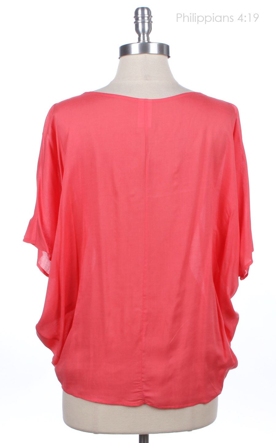 Womens Front Half Zippered V Neck Batwing Dolman Sleeve Rayon Top S M L ...