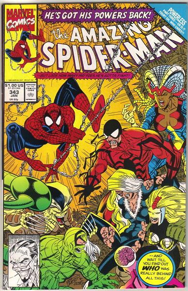 the Amazing Spider-Man Comic Book #343 Marvel Comics 1991 NEAR MINT NEW UNREAD