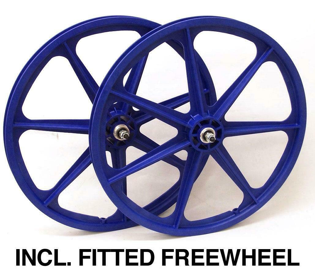 blue bmx wheels