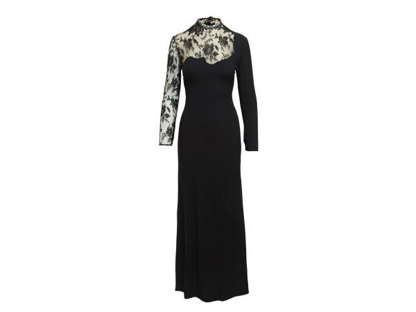 Black Givenchy Couture Long-Sleeve Lace 