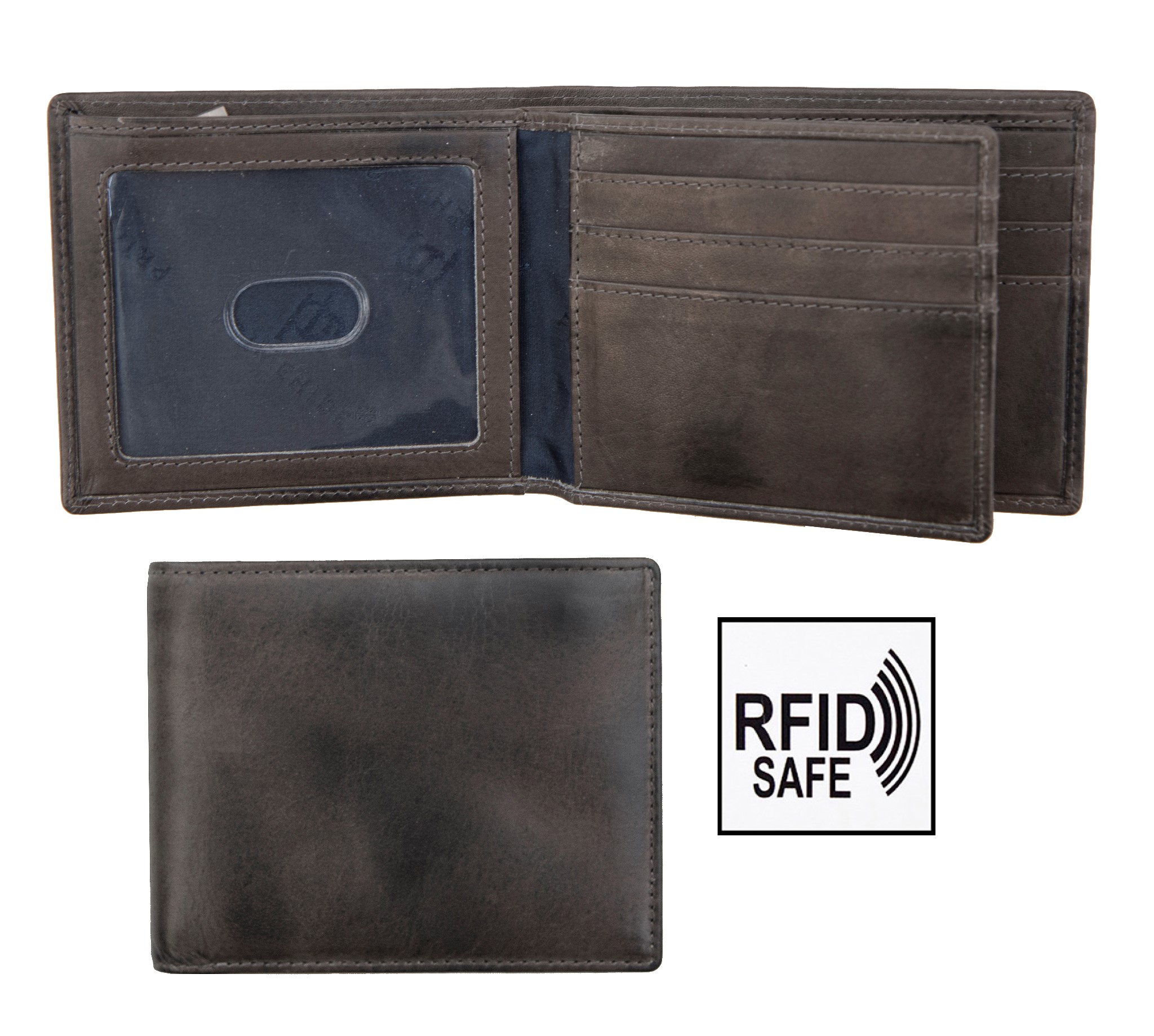 Prime Hide Washington RFID Blocking Black Leather Credit Card Holder Wallet