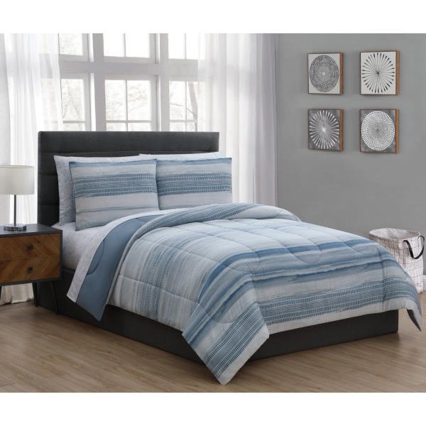 Twin Full Queen King Bed Pink Gray Blue, Blue And Gray Twin Bedding
