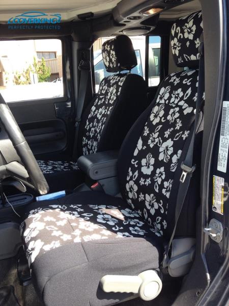 Coverking Neosupreme Estampado Hawaiano Tailored Fundas De Asiento Para Jeep Wrangler - Jeep Jl Custom Seat Covers