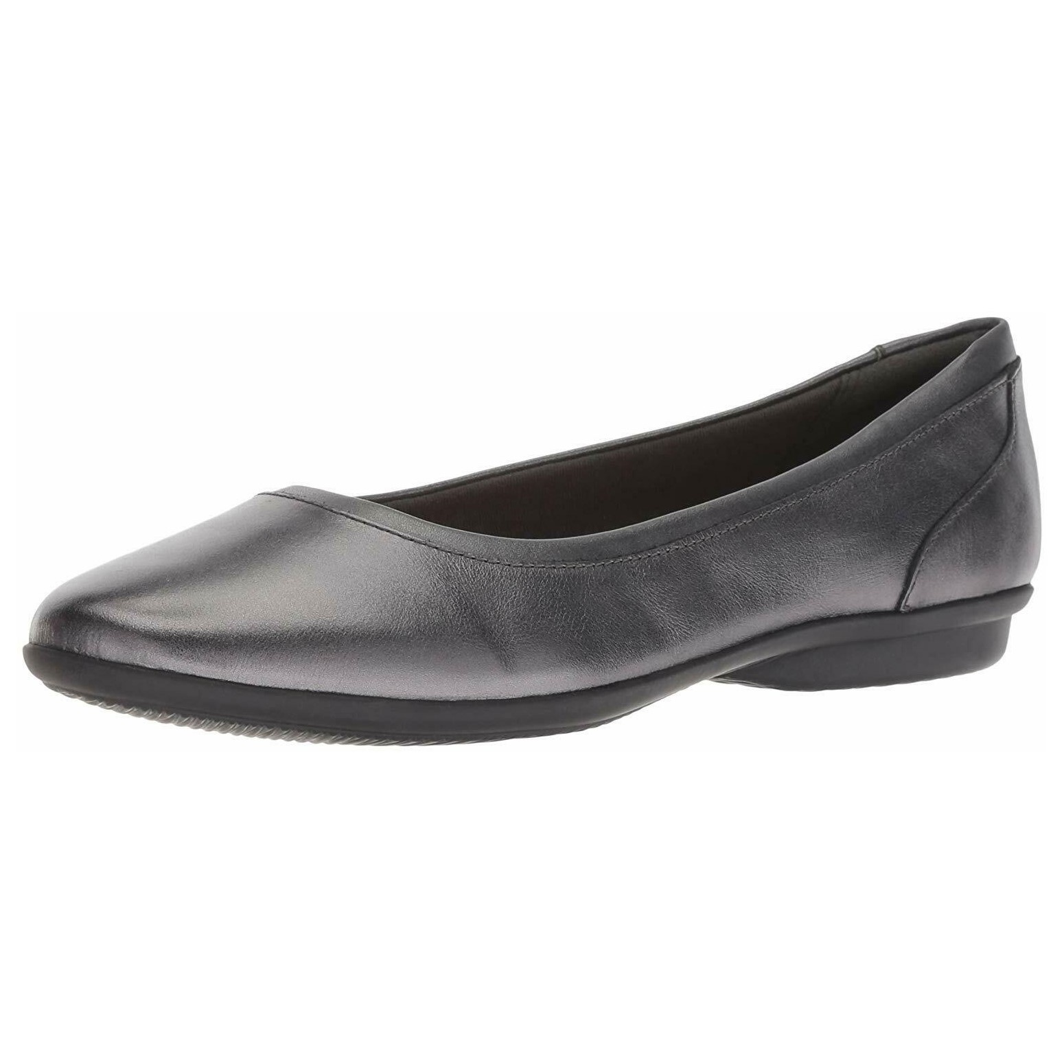 clarks pewter flats