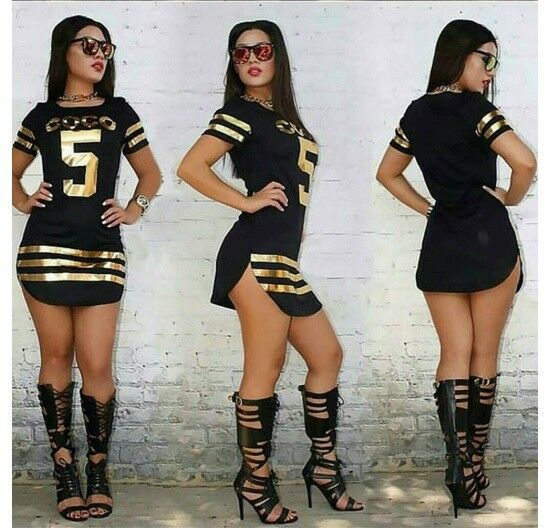 black and gold casual wear