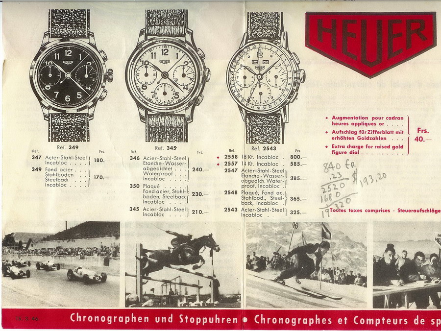 ExpertsWatches.com Vintage Heuer 2558 Chronograph AD