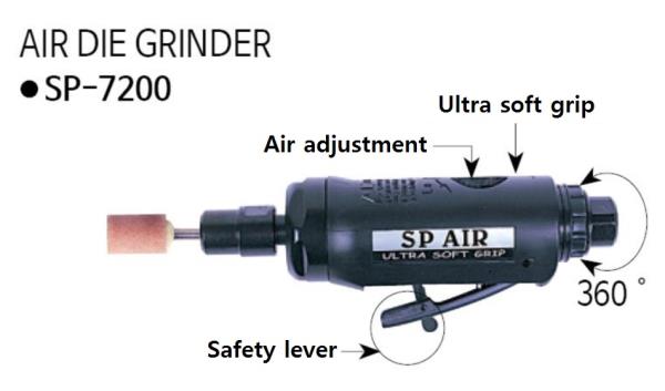 1 mountain pneumatic air straight die grinder cutoff 1//4/" collet