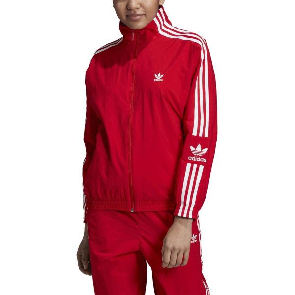 adidas track jacket women's red