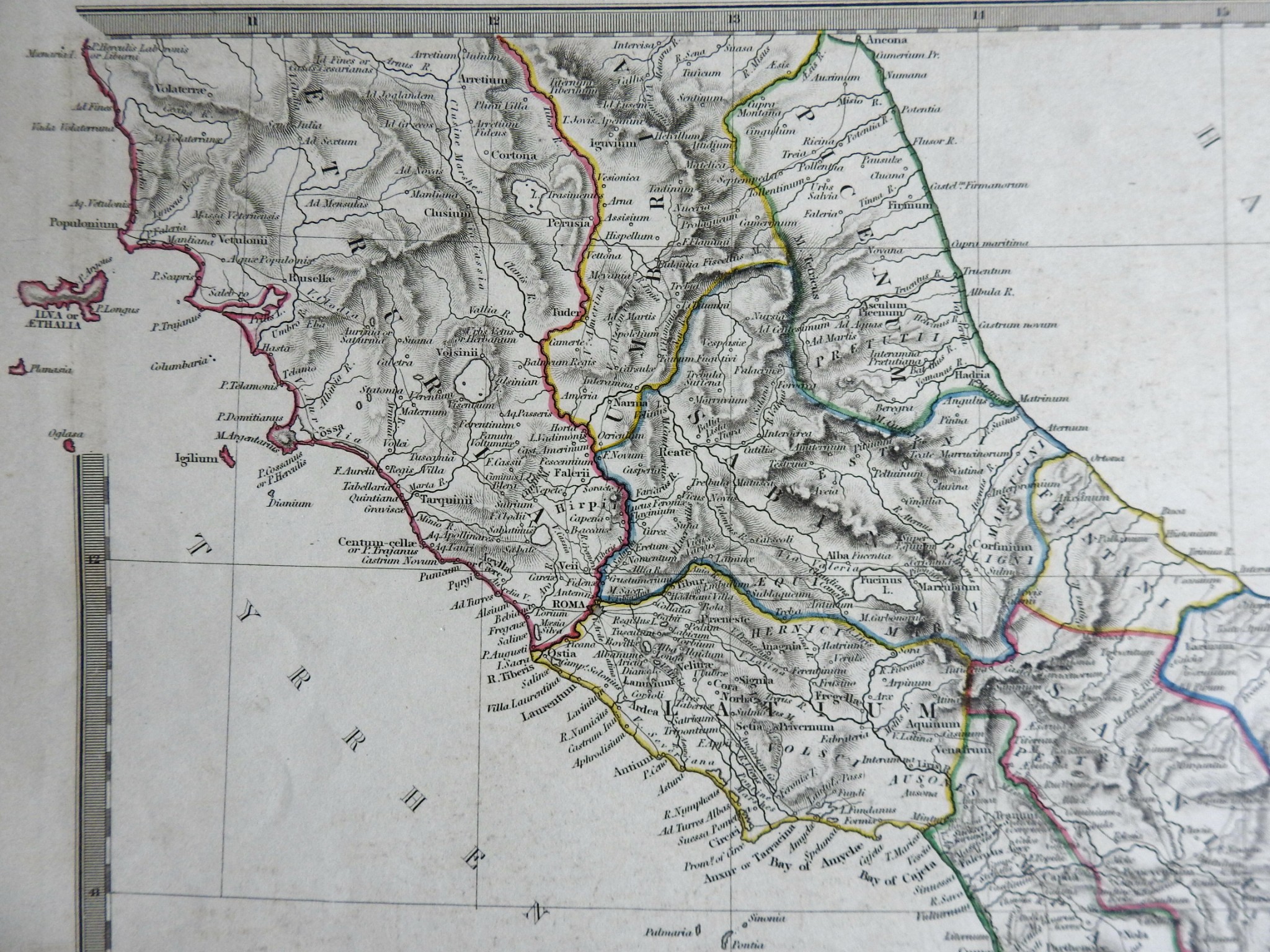 Ancient Italy Latium Rome Samnium Apulia Campania 1830 SDUK detailed ...