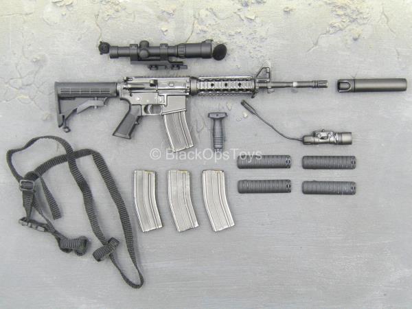 1//6 scale toy 10th Mountain Division MSG M4 Rifle w//Breaching Shotgun Set