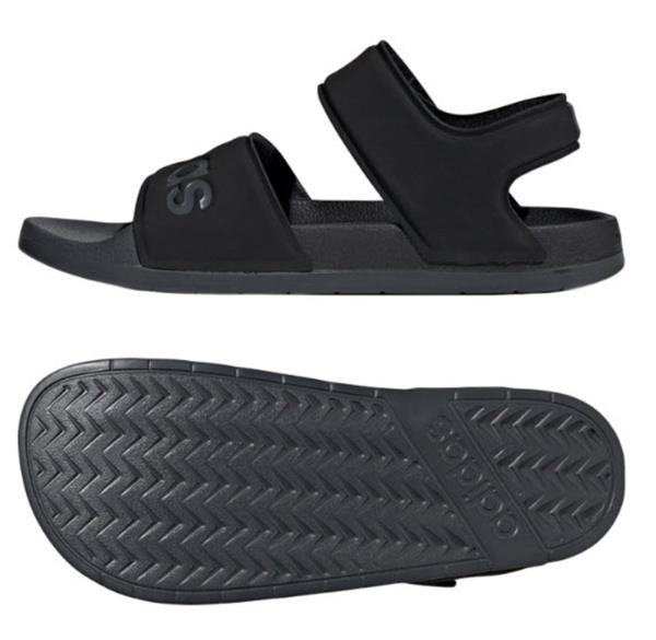 black adidas slippers